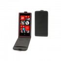 Funda piel Nokia Lumia 720 negra con tapa