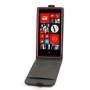 Funda piel Nokia Lumia 720 negra con tapa