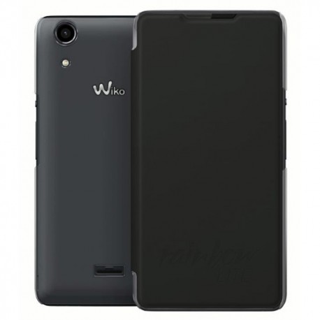 Funda tipo libro Wiko Rainbow Lite negra