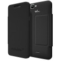 Funda tipo libro Wiko Rainbow negra