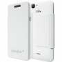 Funda tipo libro Wiko Rainbow blanca