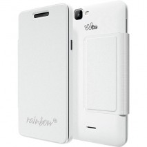 Funda tipo libro Wiko Rainbow blanca