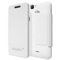 Funda tipo libro Wiko Rainbow 4G blanca