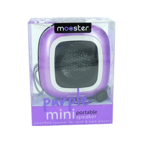 Mini altavoz portatil Mooster amplificado jack 3,5 purple 700284