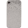 Carcasa trasera Mooster iPhone 4S purpurina blanca