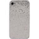 Carcasa trasera Mooster iPhone 4S purpurina blanca