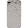 Carcasa trasera Mooster iPhone 4S purpurina blanca