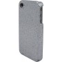Carcasa trasera Mooster iPhone 4S purpurina blanca