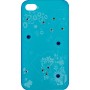 Carcasa trasera Mooster iPhone 4S estampado margaritas diamante azul turquesa