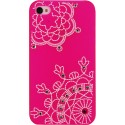 Carcasa trasera Mooster iPhone 4S estampado noria con diamantes rosa