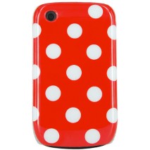 Carcasa rigida Mooster lunares roja Blackberry 8520