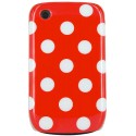 Carcasa rigida Mooster lunares roja Blackberry 8520