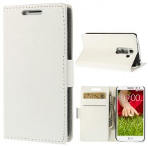 Funda tipo libro LG Optimus G2 Mini D610 / D618 / D620 blanca