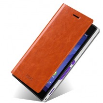 Funda tipo libro Sony Xperia M2 D2303 / D2302 dual marron