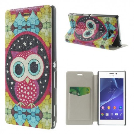 Funda tipo libro Sony Xperia M2 D2303/D2305/D2306/ M2 dual D2302 buho
