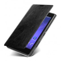 Funda tipo libro Sony Xperia T3 D5102 D5103 D5106 Negra