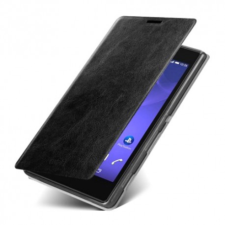 Funda tipo libro Sony Xperia T3 D5102 D5103 D5106 Negra