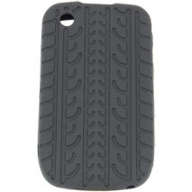 Funda Mooster trasera silicona Blackberry 8520 neumatico negra