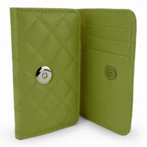 Funda Mooster piel para movil y tarjeta verde para Ibold B