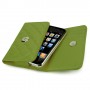 Funda Mooster piel para movil y tarjeta verde para Ibold B