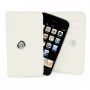 Funda Mooster piel para movil y tarjeta blanco para Ibold b