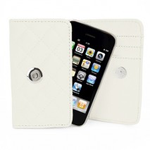 Funda Mooster piel para movil y tarjeta blanco para Ibold b