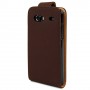 Funda Samsung Galaxy advance i9070 marron de piel slim MOOSTER