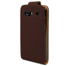 Funda Samsung Galaxy advance i9070 marron de piel slim MOOSTER