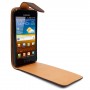 Funda Samsung Galaxy advance i9070 marron de piel slim MOOSTER
