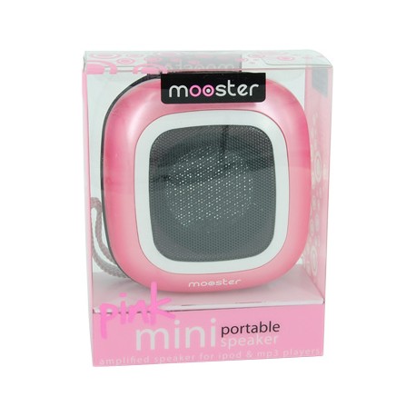 Mini altavoz portatil Mooster amplificado jack 3,5 pink 700307