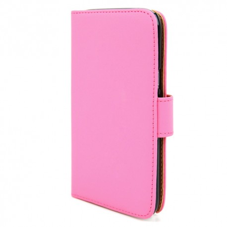Funda Mooster Samsung Galaxy Note 2 N7100 rosa claro slim de piel horizontal