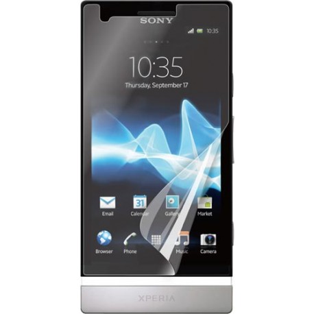 Set de dos protectores pantalla Sony Xperia P brillo antihuellas