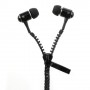 Auriculares 3,5 mm cremallera para iPhone /iPad/ samsung/ HTC/ LG / MP3 color negro
