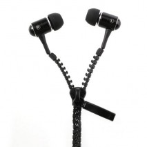Auriculares 3,5 mm cremallera para iPhone /iPad/ samsung/ HTC/ LG / MP3 color negro