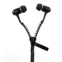 Auriculares 3,5 mm cremallera para iPhone /iPad/ samsung/ HTC/ LG / MP3 color negro