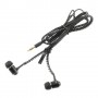 Auriculares 3,5 mm cremallera para iPhone /iPad/ samsung/ HTC/ LG / MP3 color negro