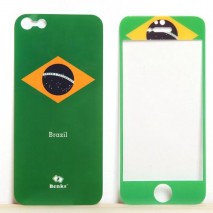 Film protector mundial  para iPhone 5 / 5s  bandera Brasil