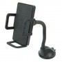 Soporte de movil flexible para coche universal con ventosa, color negro, acabado en goma, cabezal gi