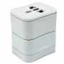 Adaptador universal de viaje con adaptador Schuko europeo a universal