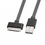 Cable cargador USB con conector iPhone 4 / 4s / iPad 2 / iPod touch 4 / iPod nano 6 negro