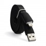 Cable cargador USB con conector Lightning extraplano para iPhone 5 / iPhone 5s / iPhone 5c / iPod  n
