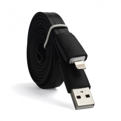 Cable cargador USB con conector Lightning extraplano para iPhone 5 / iPhone 5s / iPhone 5c / iPod  n
