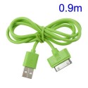 Cable cargador USB con conector  iPhone 4 / 4s / iPad 2 / iPod touch 4 / iPod nano 6 verde