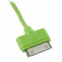 Cable cargador USB con conector  iPhone 4 / 4s / iPad 2 / iPod touch 4 / iPod nano 6 verde