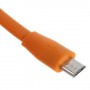 Cable cargador USB  con conector micro USB extraplano naranja