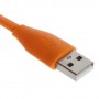 Cable cargador USB  con conector micro USB extraplano naranja