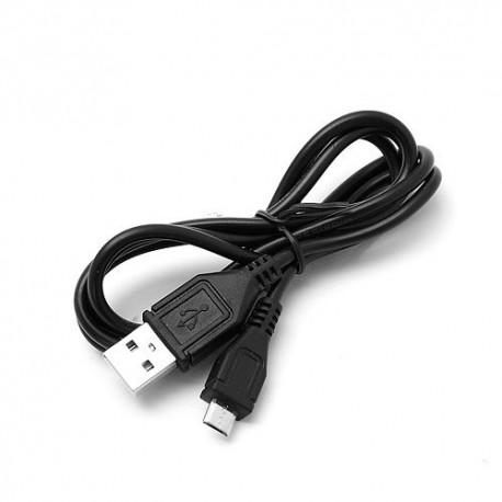 Cable cargador USB con conector  Micro USB 1 m, negro