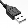 Cable cargador USB con conector  Micro USB 1 m, negro