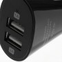 Cargador de mechero con 2 tomas usb para telefono movil / tablets / camaras digitales negro 12/24V