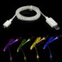 Cable Cargador USB con conector Micro USB con luz blanca